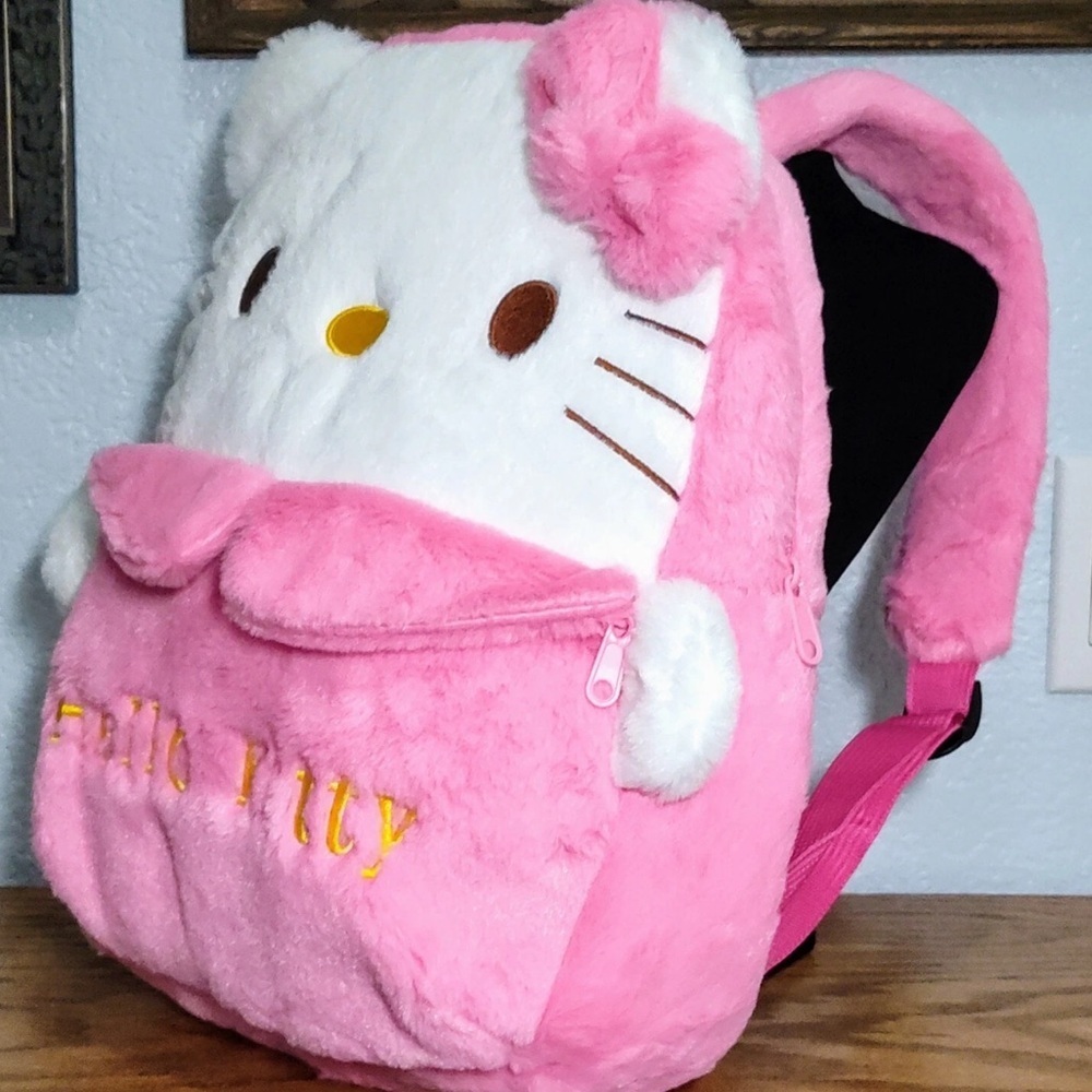 Hello Kitty Kawaii Plush Backpack | Pink and White with bow NWT
mt38 - Picture 7 of 8